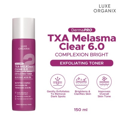 LUXE ORGANIX - LUXE ORGANIX DermaPRO TXA Melasma Clear 6.0 Complexion Bright Exfoliating Toner 150ml