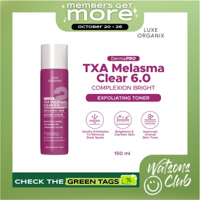 LUXE ORGANIX LUXE ORGANIX DermaPRO TXA Melasma Clear 6.0 Complexion Bright Exfoliating Toner 150ml image
