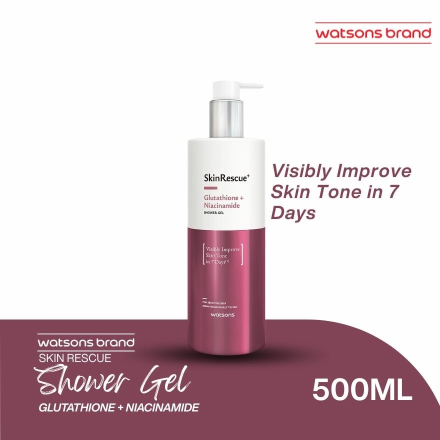 WATSONS Skin Rescue Shower Gel Glutathione + Niacinamide 500ml