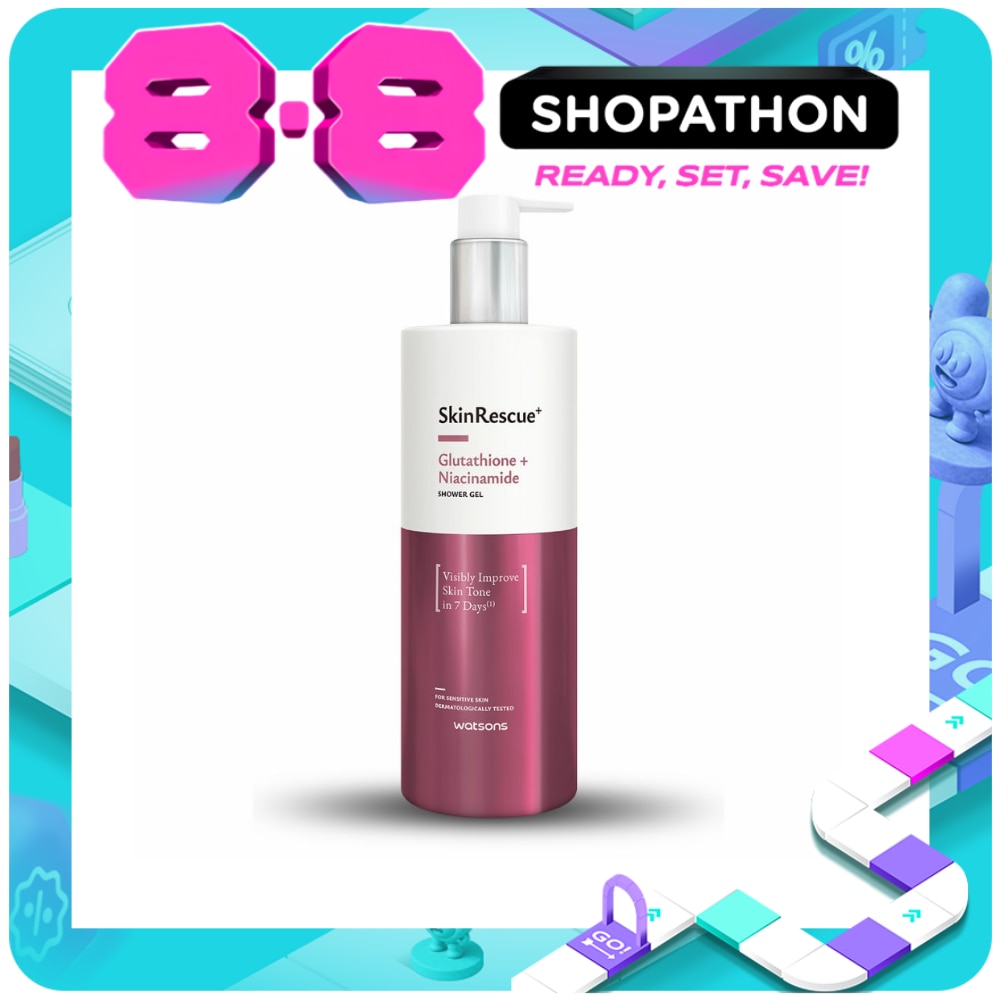 WATSONS, WATSONS Skin Rescue Shower Gel Glutathione + Niacinamide 500ml