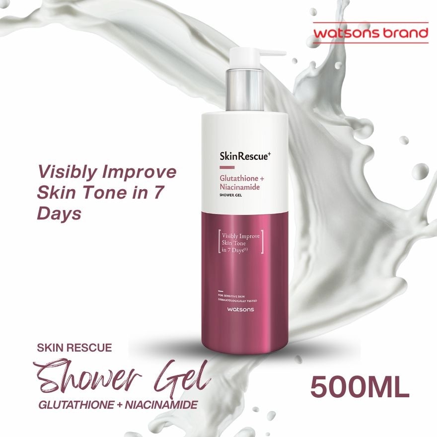 WATSONS Skin Rescue Shower Gel Glutathione + Niacinamide 500ml