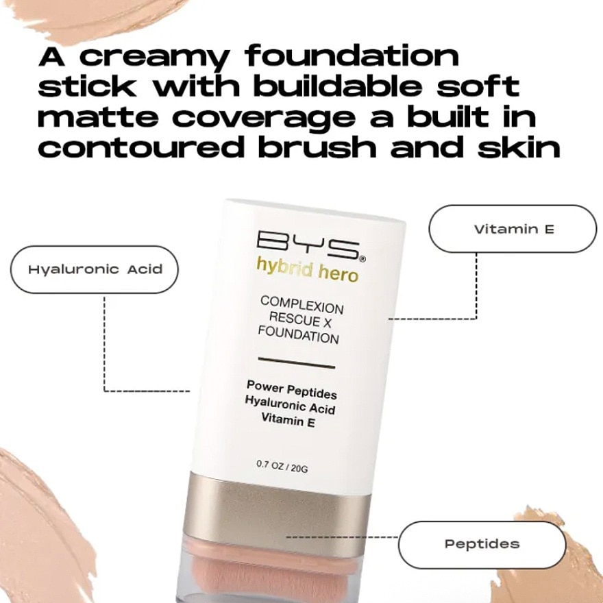 BYS Face Cosmetics Hybrid Hero Complexion Rescue Foundation Stick Natural Beige 20g image