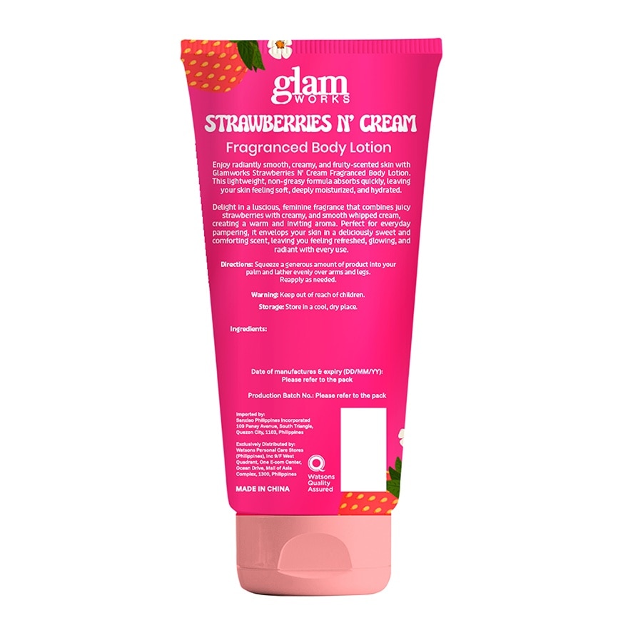 GLAMWORKS Strawberries N Cream Fragranced Body Lotion 400ml