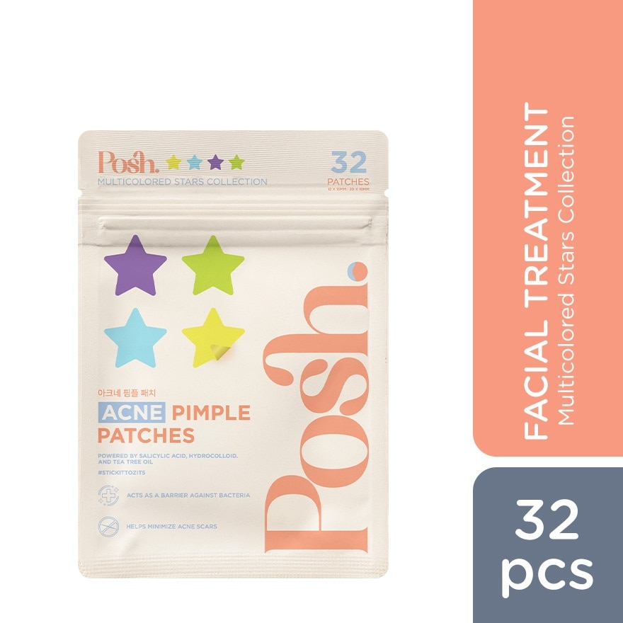 POSH SKIN Acne Pimple Patches Multicolor Stars 32pcs