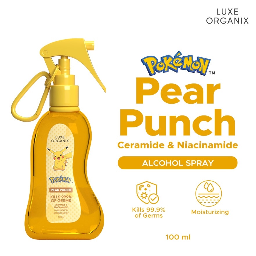 LUXE ORGANIX Pokémon Alcohol Spray Pear Punch 100ml