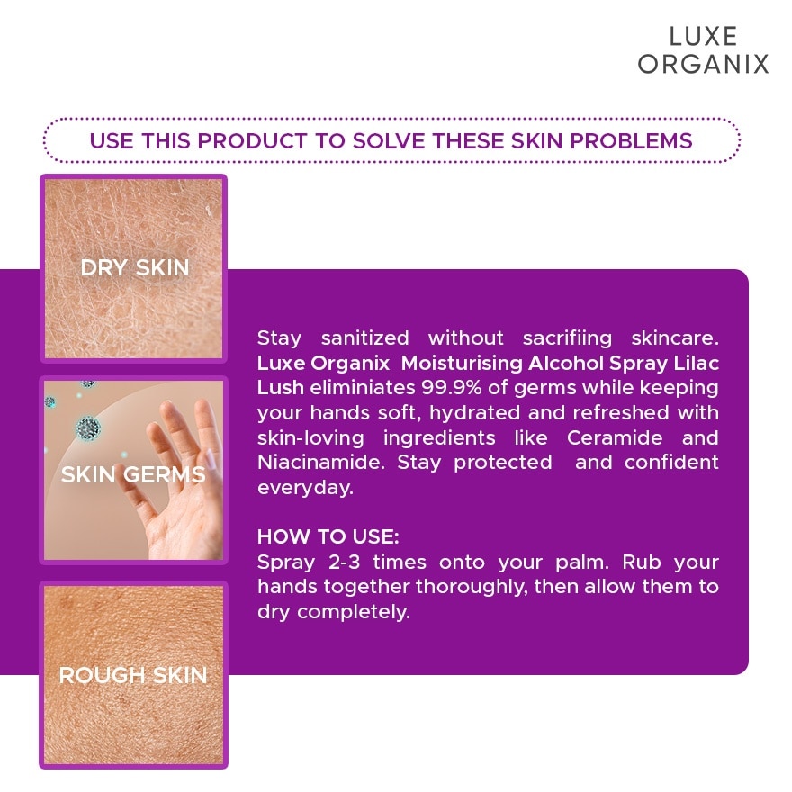 LUXE ORGANIX Pokémon Alcohol Spray Lilac Lush 100ml