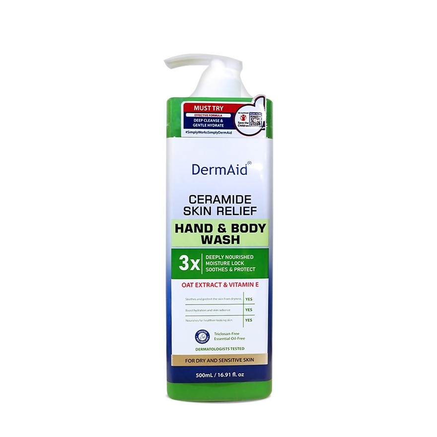DERMAID Ceramide Skin Relief Hand & Body Wash 500ml