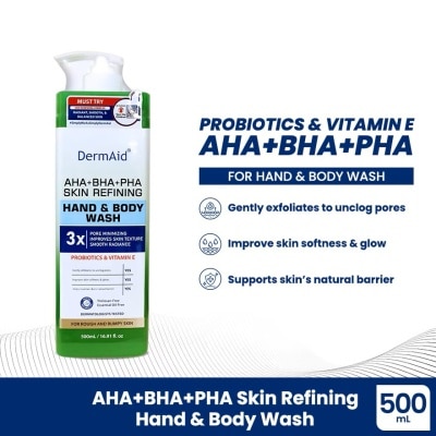 DERMAID - DERMAID AHA+BHA+PHA Skin Refining Hand & Body Wash 500ml