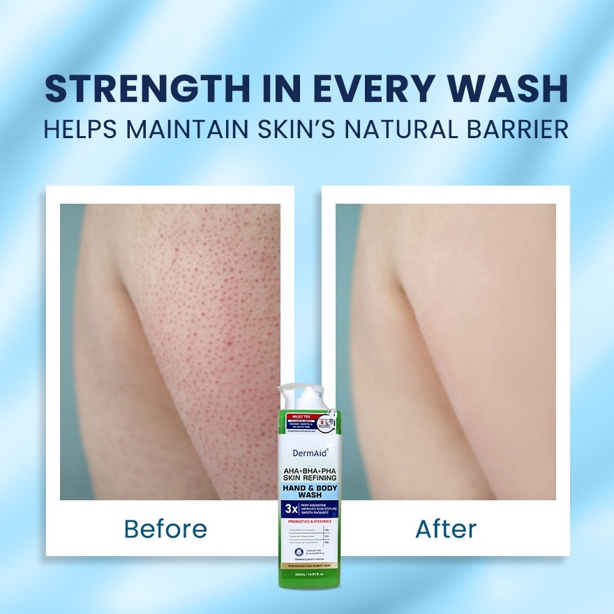 DERMAID AHA+BHA+PHA Skin Refining Hand & Body Wash 500ml