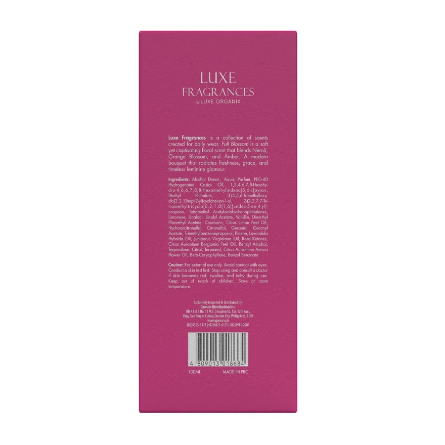 LUXE ORGANIX Fragrances by Luxe Organix Full Blossom EDT 100ml