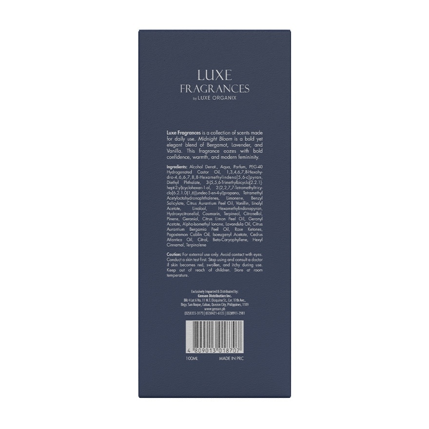 LUXE ORGANIX Fragrances by Luxe Organix Midnight Bloom EDT 100ml