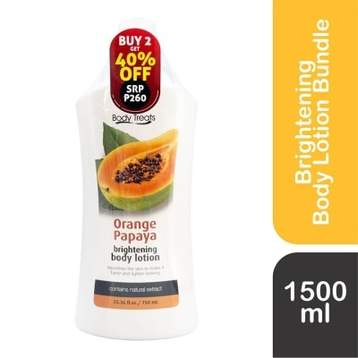 BODY TREATS - BODY TREATS Brightening Body Lotion Orange Papaya 750ml Bundle