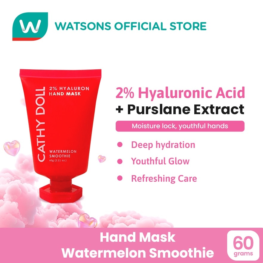 CATHY DOLL Ups Hyaluron Hand Mask Watermelon Smoothie 60g