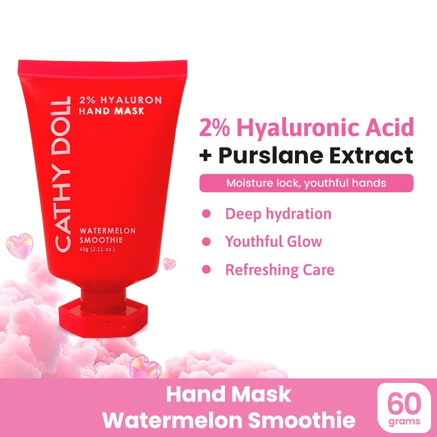 CATHY DOLL Ups Hyaluron Hand Mask Watermelon Smoothie 60g