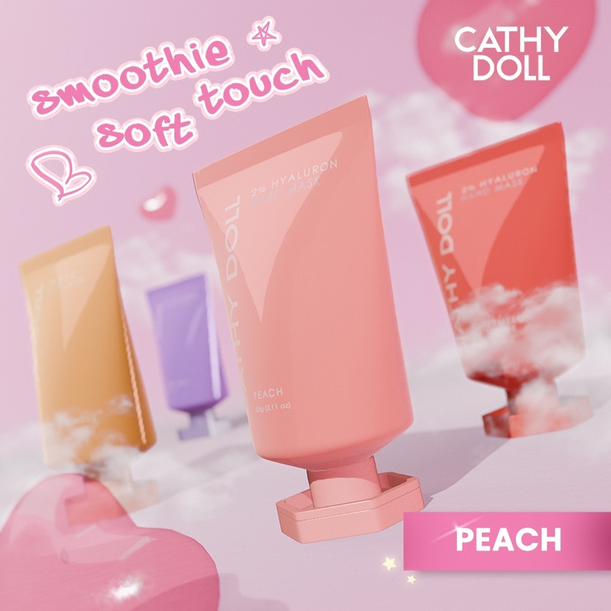 CATHY DOLL Ups Hyaluron Hand Mask Peach 60g