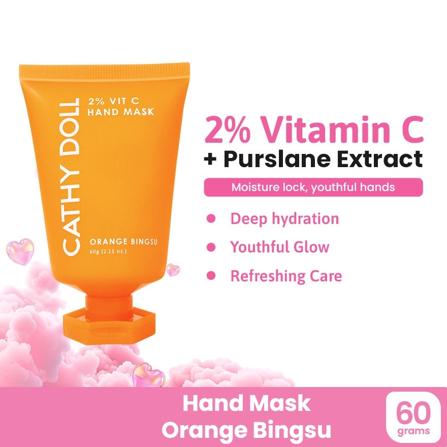 CATHY DOLL Ups Hyaluron Hand Mask Orange Bingsu 60g