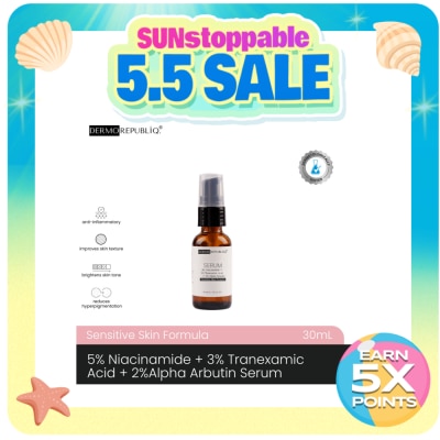 DERMOREPUBLIQ - DERMOREPUBLIQ 5% Niacinamide + 3% Tranexamic Acid + 2% Alpha Arbutin Serum 30ml