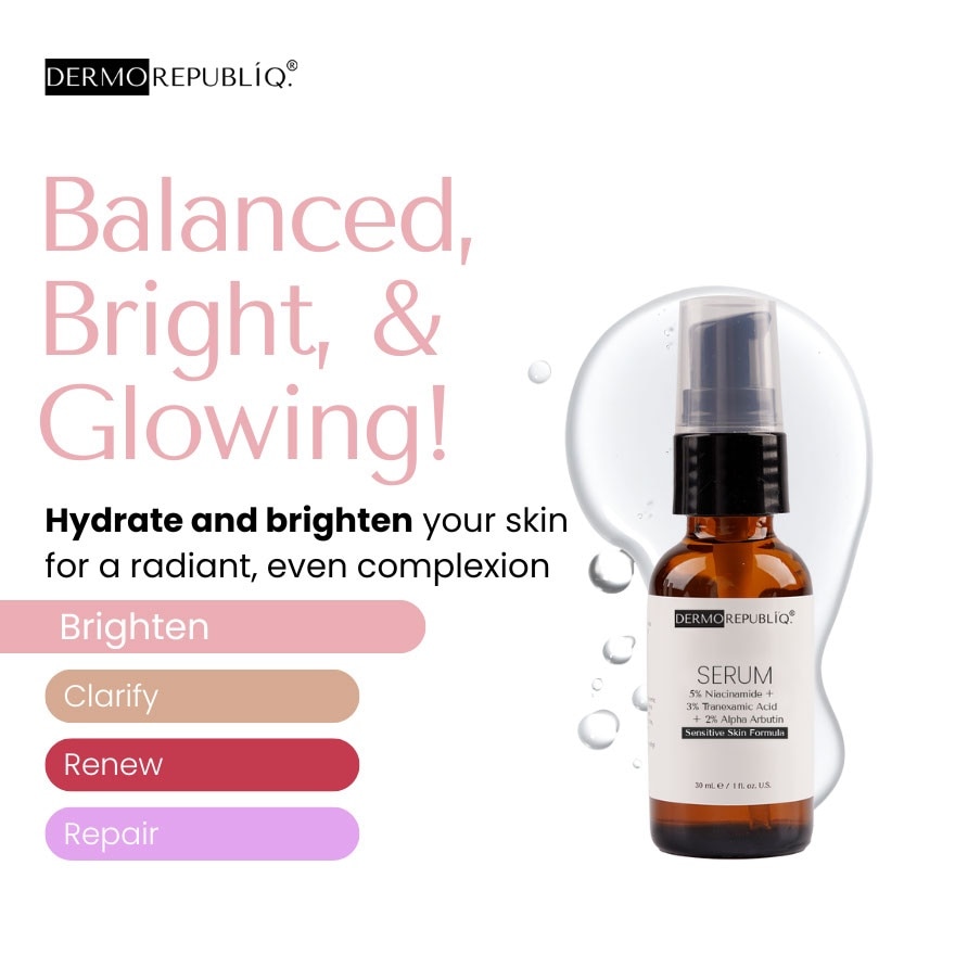 DERMOREPUBLIQ 5% Niacinamide + 3% Tranexamic Acid + 2% Alpha Arbutin Serum 30ml