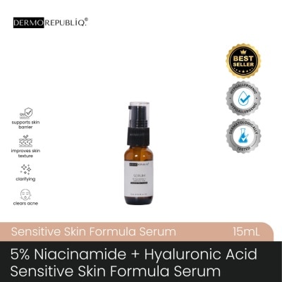 DERMOREPUBLIQ - DERMOREPUBLIQ 5% Niacinamide + Hyaluronic Acid Sensitive Skin Formula Serum 15ml