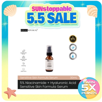 DERMOREPUBLIQ - DERMOREPUBLIQ 5% Niacinamide + Hyaluronic Acid Sensitive Skin Formula Serum 30ml