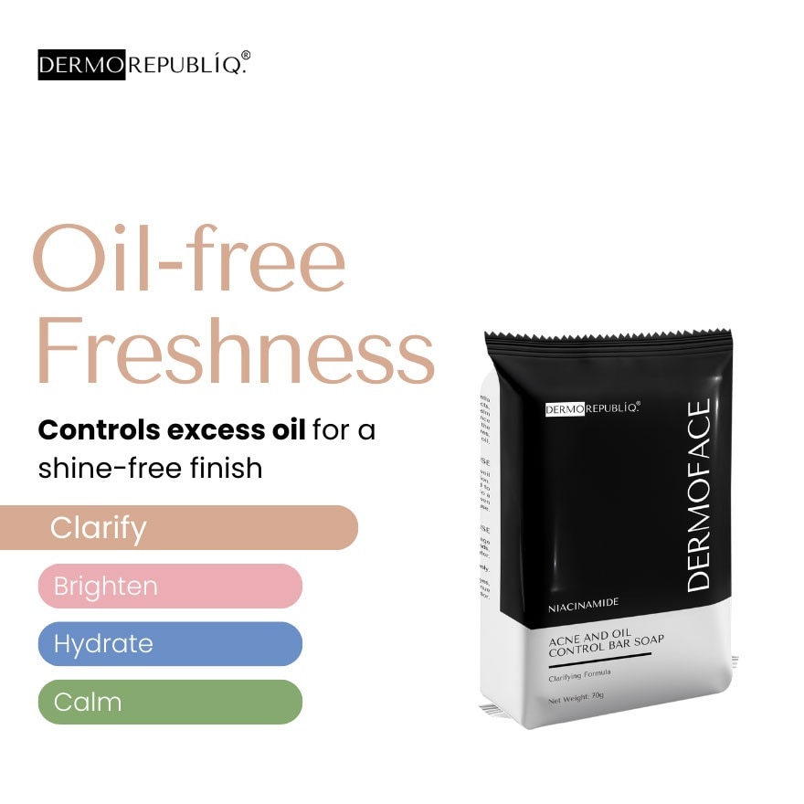 DERMOREPUBLIQ Niacinamide Clarifying Face Bar Soap 70g