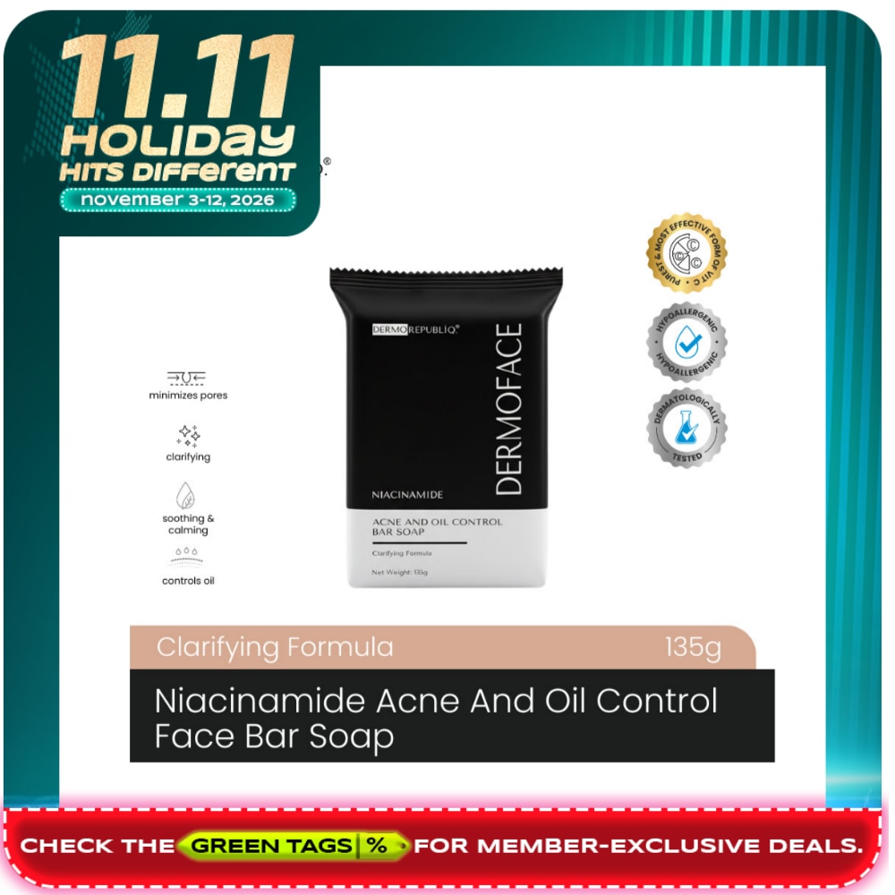 DERMOREPUBLIQ Niacinamide Clarifying Face Bar Soap 135g image