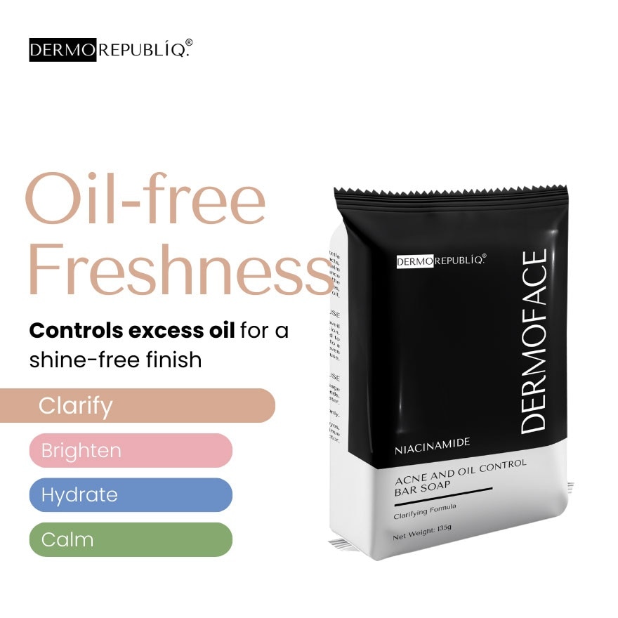 DERMOREPUBLIQ Niacinamide Clarifying Face Bar Soap 135g