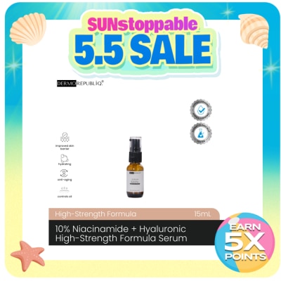 DERMOREPUBLIQ - DERMOREPUBLIQ 10% Niacinamide + Hyaluronic High-Strength Formula Serum 15ml