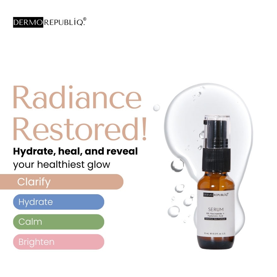 DERMOREPUBLIQ 10% Niacinamide + Hyaluronic High-Strength Formula Serum 15ml