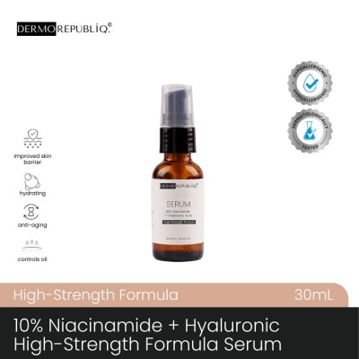 DERMOREPUBLIQ - DERMOREPUBLIQ 10% Niacinamide + Hyaluronic High-Strength Formula Serum 30ml image