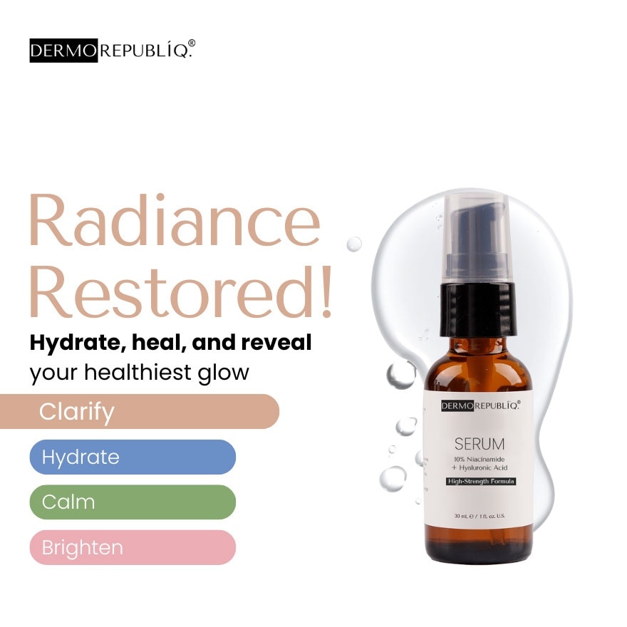 DERMOREPUBLIQ 10% Niacinamide + Hyaluronic High-Strength Formula Serum 30ml image