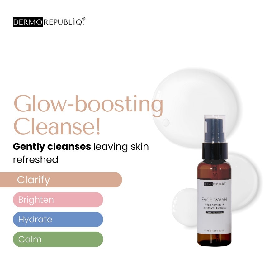 DERMOREPUBLIQ Clarifying Gentle Face Wash Niacinamide + Botanical Extract 50ml