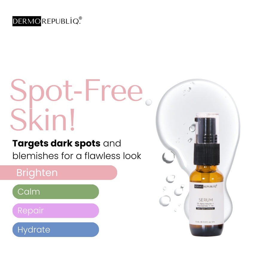 DERMOREPUBLIQ 2% Alpha Arbutin + Niacinamide + HA Dark Spot Corrector Serum 15ml