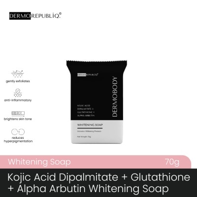 DERMOREPUBLIQ - DERMOREPUBLIQ Dermobody Kojic Acid Dipalmitate + Glutathione + Alpha Arbutin Whitening Soap 70g