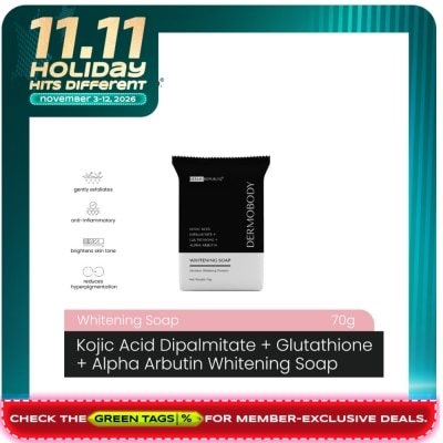 DERMOREPUBLIQ DERMOREPUBLIQ Dermobody Kojic Acid Dipalmitate + Glutathione + Alpha Arbutin Whitening Soap 70g image