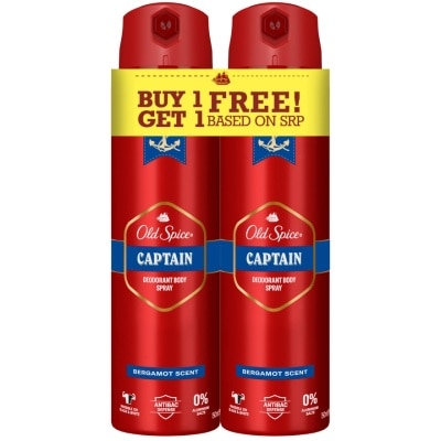 OLD SPICE - OLD SPICE Antiperspirant Deodorant Body Spray Captain 150ml Bundle