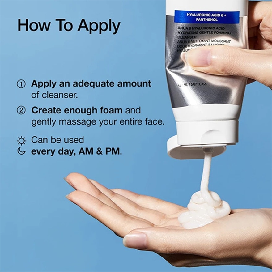 ANUA 8 Hyaluronic Acid Hydrating Gentle Foaming Cleanser 150ml image