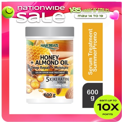 HAIR TREATS - HAIR TREATS Honey + Almond Oil Serum Treatment Summer Promo 600g