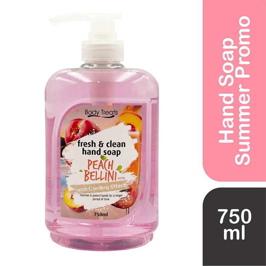 BODY TREATS Fresh & Clean Hand Soap Peach Bellini 750ml