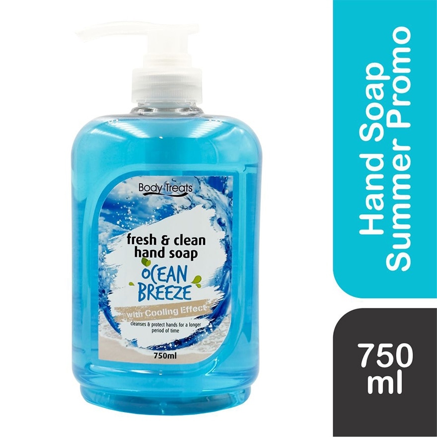 BODY TREATS Fresh & Clean Hand Soap Ocean Breeze 750ml