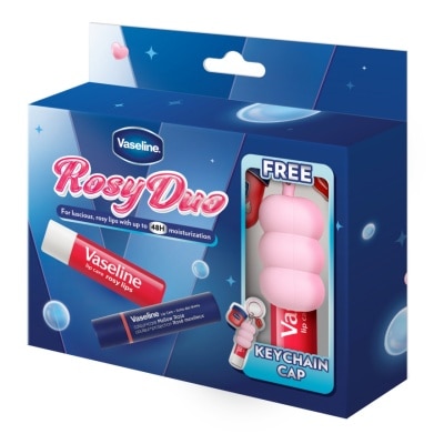 VASELINE - VASELINE Rosy Lips Duo Rosy Stick 4.8g + Mellow Rose 3g with Free Key Chain