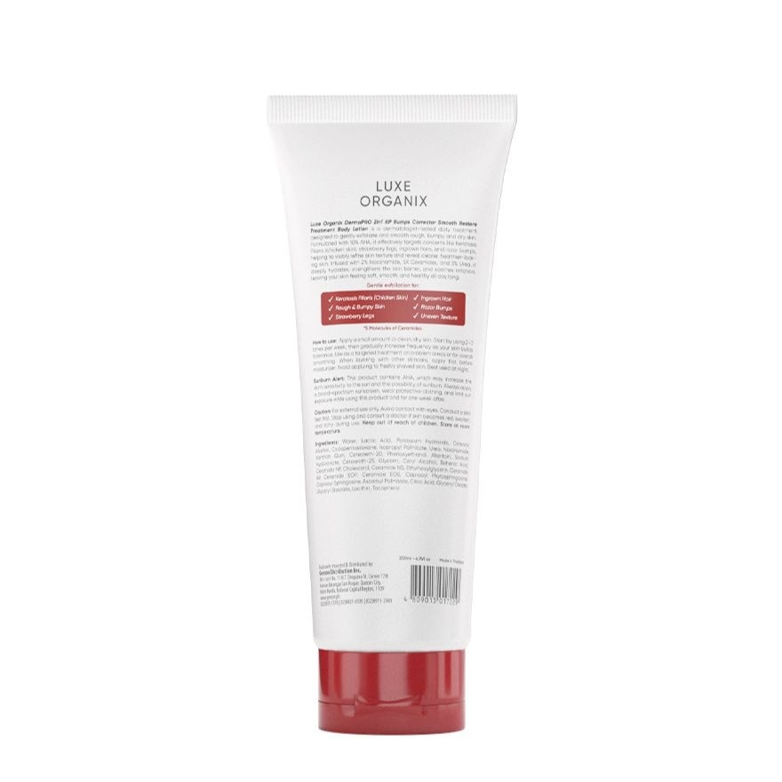 LUXE ORGANIX DermaPRO 2in1 KP Bumps Corrector Smooth Restore Treatment Lotion 200ml