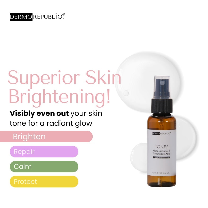 DERMOREPUBLIQ Alpha Arbutin + Tranexamic Acid Ultra Whitening Toner 50ml