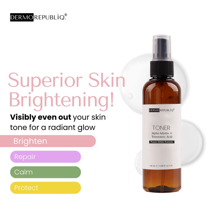 DERMOREPUBLIQ Alpha Arbutin + Tranexamic Acid Ultra Whitening Toner 100ml