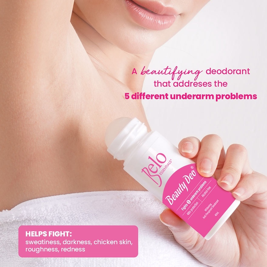 BELO Essentials Beauty Deo Roll-On & Free Underarm Whitening Cream 10g x 40ml