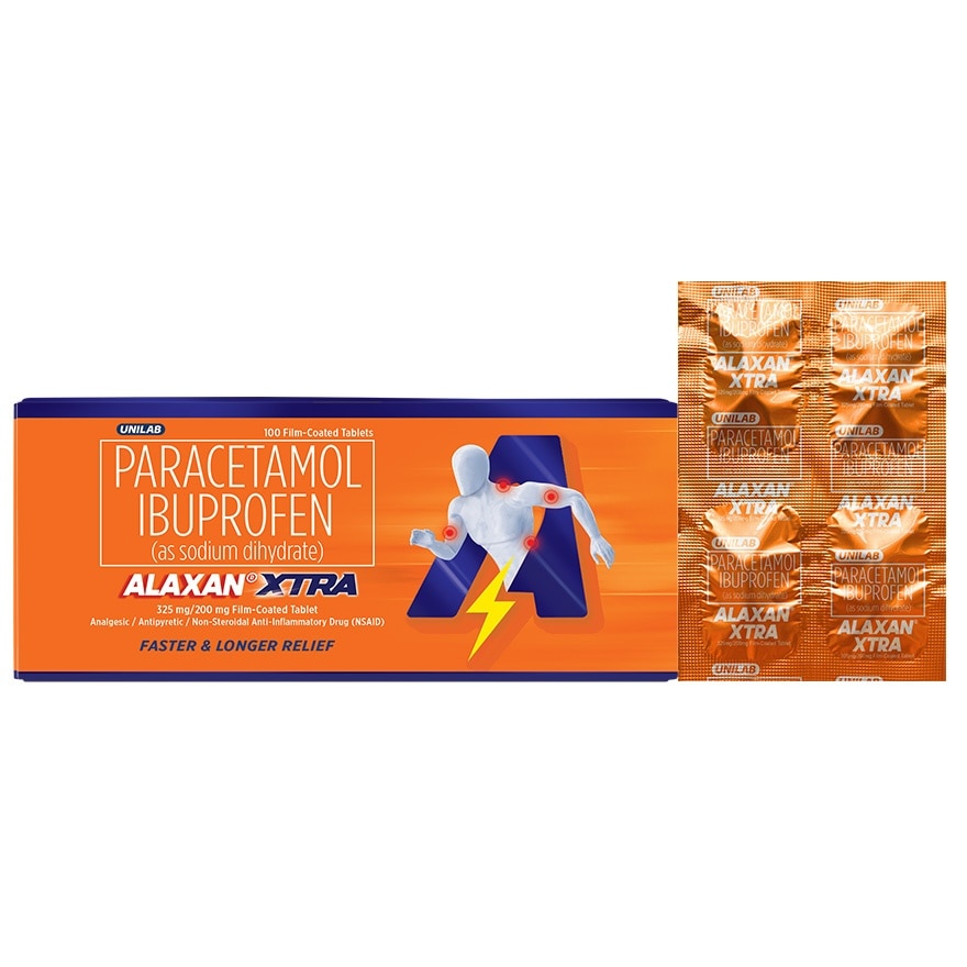 ALAXAN Xtra 325mg/200mg Film Coated Tablet Sold Per Piece