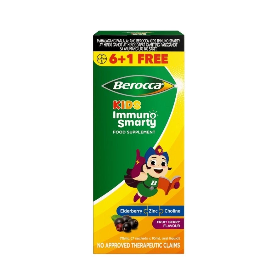 BEROCCA Kids Immuno Smarty 6 + 1 Fruit Berry Flavor Pack