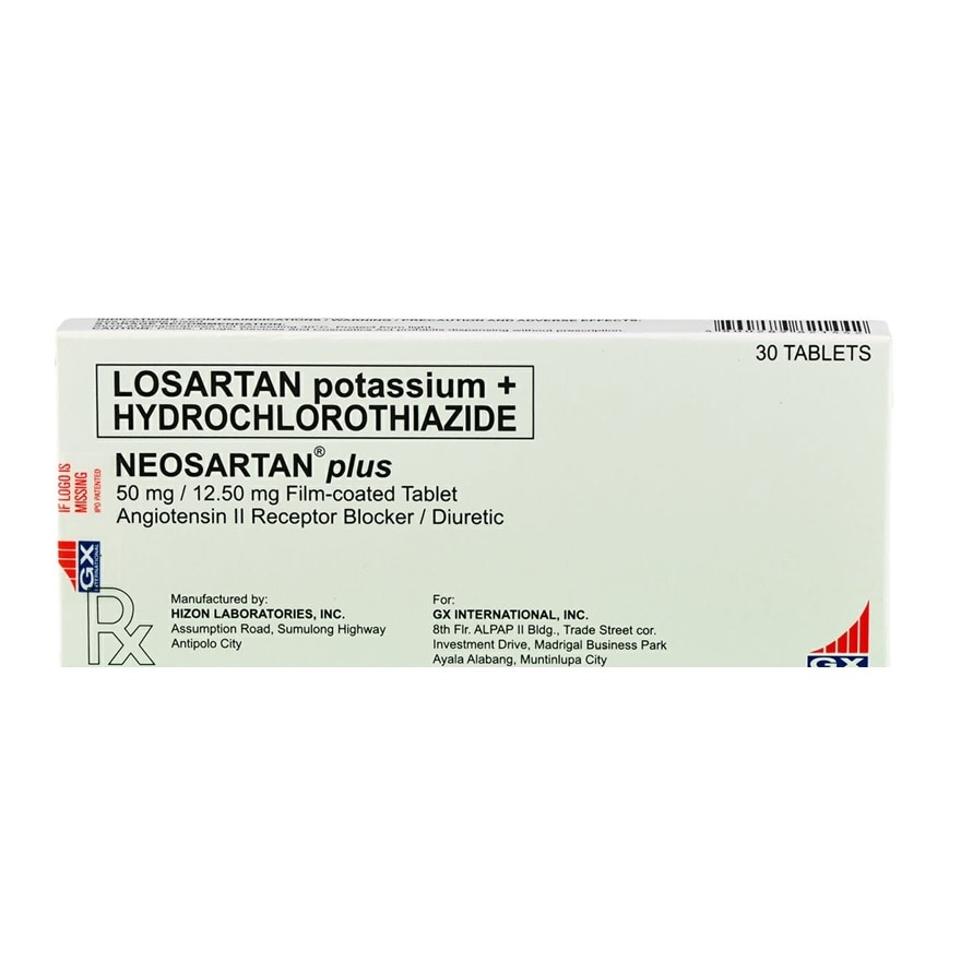 NEOSARTAN Plus 50mg / 12.50mg Film Coated Tablet Sold Per Piece [PRESCRIPTION REQUIRED]