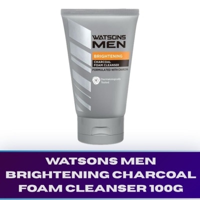 WATSONS MEN WATSONS MEN Brightening Charcoal Foam Cleanser 100g image