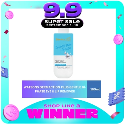 DAP BY WATSONS - WATSONS Dermaction Plus Gentle Bi-Phase Eye & Lip Makeup Remover 180ml image